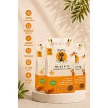Oligatto Zeytin Çekirdeğinden Üretilen Aktif Karbonlu Tozsuz Doğal Kedi Kumu 8 L x 3 Adet