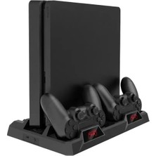Sezy Sony Ps4  Uyumlu Slim/pro Stand Şarj Istasyonu Soğutma Fanlı Multifonksiyonel