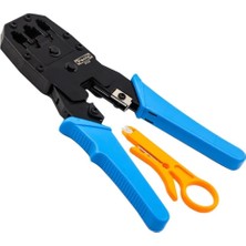 Buççin Online Mağaza RJ45 Ethernet RJ11 RJ12 RJ45 Telefon Sıkma Çakma Pensesi Cat5 Cat6 Network Pense + Kablo Soyucu