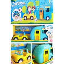 Pop Konsol Oyuncak Karavan Seti 2 Adet Bebek 2 Adet Pet Hayvan Mavi