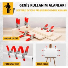 Buççin Online Mağaza 6 Adet Ağır Hizmet Tipi Metal Yaylı Mandal Metal Mengene Işkence Kelepçesi Güçlü Sıkma Kuvvetine Sah