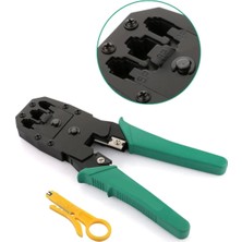 Buççin Online Mağaza Rj 45 Pensesi RJ45 RJ11 RJ12 Universal Sıkma Pensesi 3lü Konnektör Pense Internet Kablo Soyucu Crimp