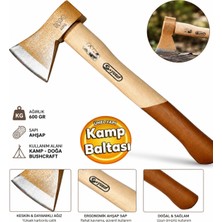 Buççin Online Mağaza Ahşap Saplı 600 Gram Odun Ağaç Kesme Ahşap Saplı Kamp Baltası