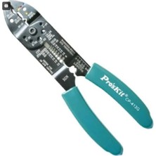 Buççin Online Mağaza Proskit CP-413G Çok Işlevli Kablo Soyucu, Kesici, Terminal Sıkma Pensesi (8,5'');proskit