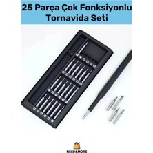 Buççin Online Mağaza #25 Parça Tornavida Seti Mıknatıslı Mini Plastik Kutulu Laptop Telefon Tamir Seti