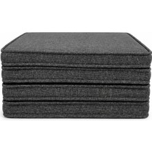 Rihan Mobilya Keten Fitilli 53X46 cm Sandalye Koltuk Ölçüsüne Uygundur. 4 Parça Sandalye Koltuk Minder Seti