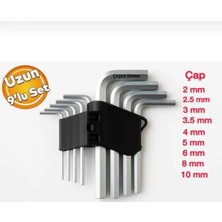 Buççin Online Mağaza Çelik 9'lu Uzun Alyan Takımı (2.0mm 2.5mm 3.0 mm 3.5 mm 4.0 mm 5.0 mm 6.0 mm 8.0 mm 10.0 Mm)