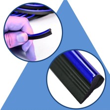 Mikasso Mavi Araba Oto Trim Dekorasyon Şeridi Kauçuk Elastik Kolay Kurulum 5 Metre Şerit Bant (5122)