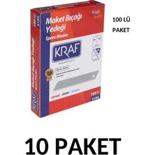Buççin Online Mağaza 10 Paket (1000 Adet)Maket Bıçağı Yedeği Geniş 100 Lü 618G