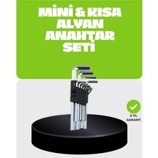 Buççin Online Mağaza 9 Parça Alyan Anahtar Seti Bisiklet Mobilya ve Otomotiv Uyumlu