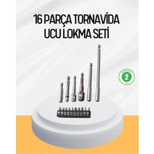 Buççin Online Mağaza Ergonomik 16 Parça Bits Tornavida Uç ve Adaptör Seti