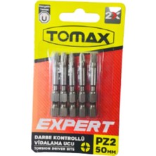 Buççin Online Mağaza PZ2X50 Darbe Kontrollü Mıknatıs Temaslı Yıldız Bits Vidalama Ucu 5'li 50MM