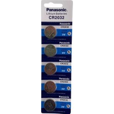 Mudanis Panasonic CR2032 3V Lityum Bios Baskül Terazi Pili 5’li Kartela 5 Adet
