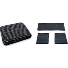 Mikasso Trendysell Oto Koltuk Serme Kilim Minder Siyah Beyaz 3 Lu Takim Set Poliresin Şeffaf