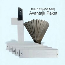 Buççin Online Mağaza 1404 Geniş Maket Bıçağı Yedeği 18MM 7 Kırımlı 50 Adet