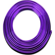 Mikasso Trim Fitilli Yeni Araç Içi Ip Şerit Balık Sırtı Nikelajlı 5 Metre Mor Trimfitil