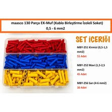 Maasco 130 Parça Ek Muf Kablo Birleştirici Ekleme Seti (0,5-6 Mm2 Kabloya Göre)