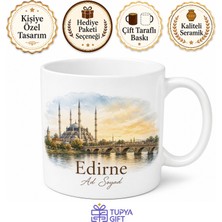 Tupya Gift Edirne Şehir Hatırası Fotoğraflı Kupa Bardak Hediye Porselen Mug