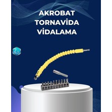 Buççin Online Mağaza 12’li Akrobat Bits Vidalama Seti Esnek Uç Çok Yönlü Kullanım Tornavida