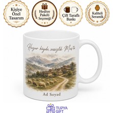Tupya Gift Muş Sessiz Köy Hayatı Baskılı Kupa Bardak Hediye Porselen Mug