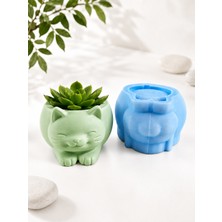 Silikon Kalıp Kedi Saksı Modeli
