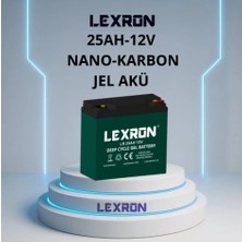 Lexron 25AH-12V Jelakü Elektrikli Araç Aküsü Nanokarbon