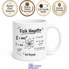 Tupya Gift Fizik Eşittir Mc Kare Ivme Kuvvet Einstein Esprili Öğrenci Kupa Bardak Hediye