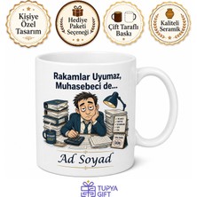 Tupya Gift Vergi Haftasında Bilanço Hazırlayan Muhasebeci Uykusuzluk Kupa Bardak Hediye