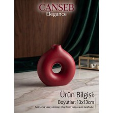 Canseb Elegance 13X13CM - Premium -Dekoratif Donut Vazo - Kendinden Kokulu - El Boyaması Işçilik