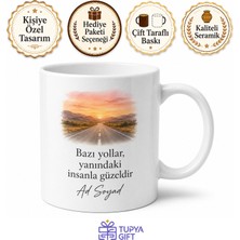 Tupya Gift Yol Arkadaşım Yazılı Kişiye Özel Baskılı Kupa Bardak Hediye