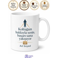 Tupya Gift Terfi Alan Arkadaşa Koltuğu Sağlamlaştırdın Tebrik Kahvesi Kupa Bardak Hediye