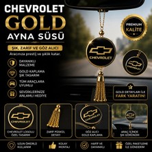 Mikasso Chevrolet Gold Araç Ayna Süsü Püsküllü Dikiz Aynası Dekoratif Oto Aksesuarı 1 Adet