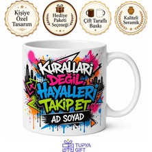 Tupya Gift Grafiti Duvar Yazısı Renkli Çizimli Isyankar Sokak Ruhu Genç Kupa Bardak Hediye