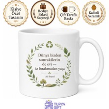 Tupya Gift Dünya Sıfır Atık Günü Atıksız Yaşam Felsefesi Kupa Bardak Hediye