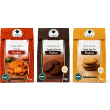 Yumna Organik Organik Sertifikalı Bisküvi-Kraker Çeşitleri 3'lü 70GR.