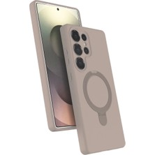 DS LLC Samsung Galaxy S24 Ultra Regal Magsafe Standlı Kapak - Çöl Titanyum