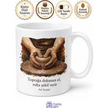 Tupya Gift Çömlekçi Tornası Kil Şekillendirme Elleri Çamurlu Sanatkar Kupa Bardak Hediye