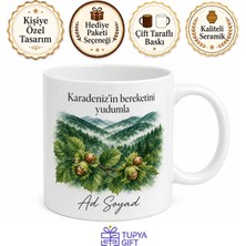 Tupya Gift Fındık Temalı Karadeniz Kupası Özel Baskılı Porselen Kupa Bardak Hediye