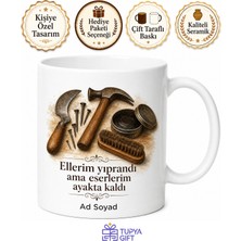 Tupya Gift Ayakkabı Tamircisi Kösele Kesim Çivi Çakma Boya Cila Emektar Kupa Bardak Hediye