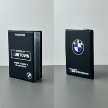 Mikasso Bmw Logolu Dikişli Araç Ruhsat Kabı , Motor Ruhsat Kılıfı