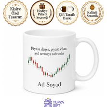 Tupya Gift Borsa Broker Al Sat Emri Ekran Başında Stres Seans Sonu Kupa Bardak Hediye