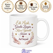 Tupya Gift Eli Açık Dostlara Gönlü Zengin Koca Yürekli Insan Kupa Bardak Hediye