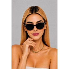 Bappir Cat Tokalı Model Yeni Sezon Hafif Çerçeve Uv Korumalı Kadın Güneş Gözlüğü Leopar Çerçeve Yeşil Cam