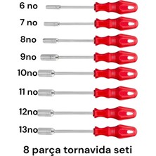 Buççin Online Mağaza (Lokma Uçlu Tornavida)8 Parça Lokma Tornavida Seti (6-7-8-9-10-11-12-13 Mm)8 Parça Lokma Takımı