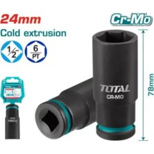 Buççin Online Mağaza 24 mm 1/2 Altı Köşe Darbeli Derin Lokma THDIS12242L