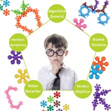 Baykush Geometrik Molekül Yapım Blokları Montessori Zeka Oyunu 5 Renk 120 Parça
