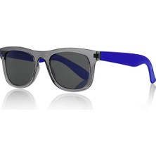 Bappir UV400 Korumalı Çocuk Wayfarer Füme Mavi Unisex Güneş Gözlüğü