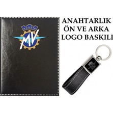 Mikasso Mvagusto Logolu Siyah Ruhsat Kabı ve Mvagusto Logolu Anahtarlık