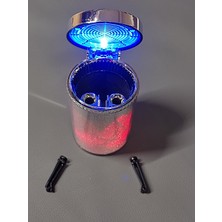 Plentiful 7 Renk Rgb LED Işıklı Kapaklı Araç Içi Küllük | Universal Lüks Otomobil Küllüğü