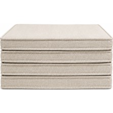 Rihan Mobilya Keten Fitilli 53X46 cm Sandalye Koltuk Ölçüsüne Uygundur. 4 Parça Sandalye Koltuk Minder Seti